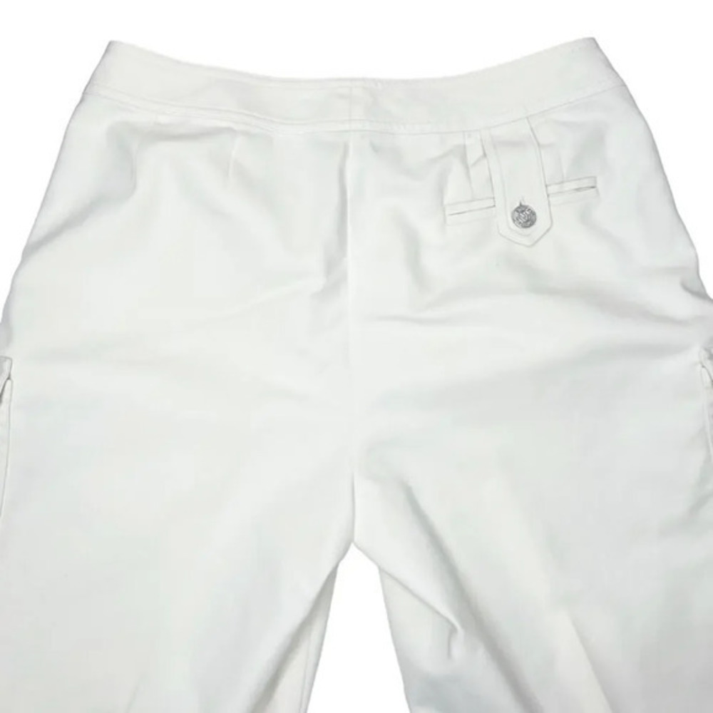 ST JOHN Off-White Cargo Bermuda Shorts Size 6 - Picture 4 of 12
